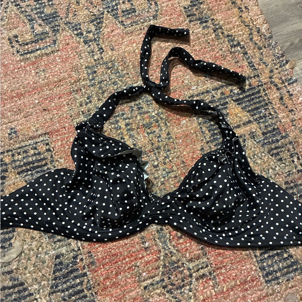 Freya Black and White Polka Dot Bikini Top 28FF